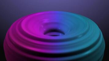 Three-dimensional circle infinitely changes the shape of the liquid texture video