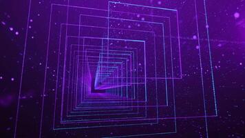 Digital cyberspace with particles and connections to digital data networks. video