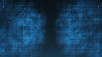 Digital cyberspace with connections to digital data networks. video