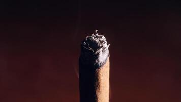 cigarette smokes in macro slow motion video