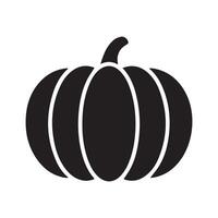 A black and white pumpkin icon on a white background vector