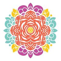 Colorful mandala flower vector