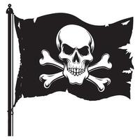 Pirate flag illustration vector