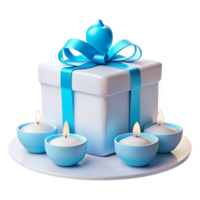 Gift Box with Candles png