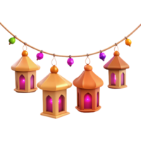 String of Festive Lanterns with Colorful Beads png