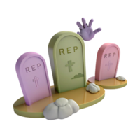 Gravestones with REP Inscription and a Floating Hand png