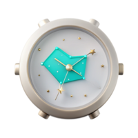 Starry Constellation Clock with Teal and Gold Design png