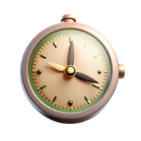 3D Render of a Vintage Clock Face png