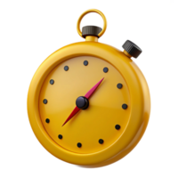 Yellow Stopwatch with Red Hand png