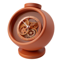 Unique Clock Design with Exposed Gears png