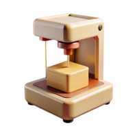 3D Printing Machine with a Square Object png