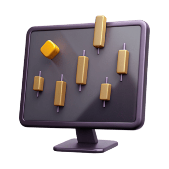 ordinateur moniteur affichage chandelier graphique visualisation financier Les données png