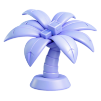 3D Rendered Purple Palm Tree with Square Objects png