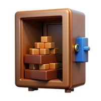 Safe with Stacked Cubes - Security and Storage Concept png