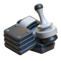 3D Rendered Joystick Control with Button Panel png