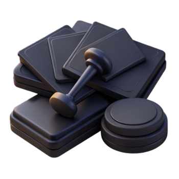 3d rendido Preto geométrico formas com uma cilindro png