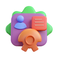 3D User Interface Design with Gear, List and User Icons png