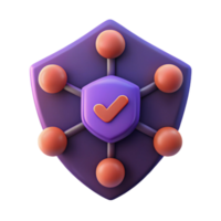 Secure Network Protection with Checkmark Shield Icon png