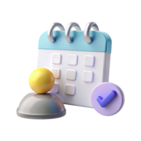 Calendar with Checkmark and Bell Notification Schedule and Reminders png