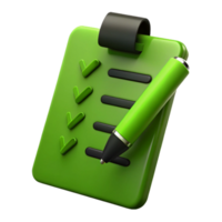 Checklist with Pen A Visual Representation of Organization and Task Completion png