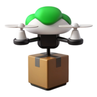 Delivery Drone with Package - 3D Illustration png