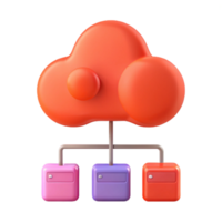 Cloud Computing Network with Servers png