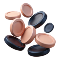 Floating Circular Shapes with 3D Render png