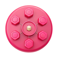 Centralized Hub with Six Connected Nodes png