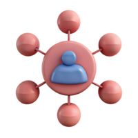 Connecting People A 3D Illustration of Social Networking png
