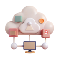 Cloud Computing Network with Computer and Data Sharing png