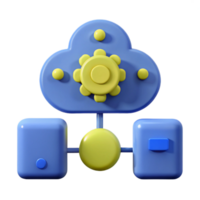 Cloud Computing Infrastructure with Network Connection png