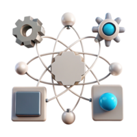 Interconnected Elements in an Atomic Structure png