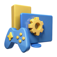 Gaming Console Setup Monitor, Controller, and Settings png