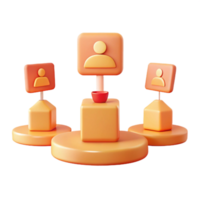 3D Render of Abstract Icons with a Bowl in the Center png