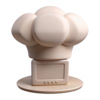 3D Rendered Chef Hat with Screen and Buttons png