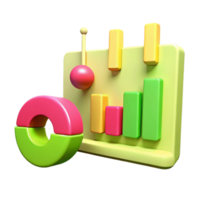 Colorful 3D Charts and Graphs for Data Visualization png