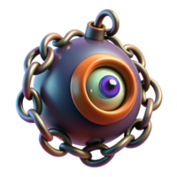 3D Render of a Chained Eye Orb png