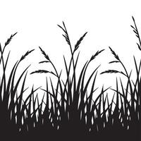 Silhouette of grass vector