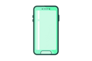 Illustration of a modern smartphone with a blank screen, perfect for tech and gadget-related content. png