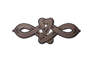 Elegant Celtic knot design isolated on a transparent background. perfect for decorative or cultural themes in various digital projects. png