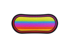 Vibrant rainbow strip with colorful gradient, isolated on transparent background. perfect for creative projects and vibrant designs. png
