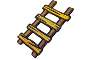 Colorful hand-drawn wooden bridge illustration, perfect for maps, games, and creative design projects. png