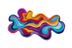 Vibrant abstract art design with swirling colors and dynamic patterns, perfect for modern decor, digital backgrounds, and creative projects. png