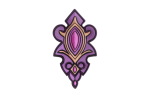 Elegant ornamental design in shades of purple and gold, perfect for use in decorative projects and design elements. png