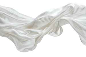 Elegant white fabric in a wavy motion, creating a flowing and delicate abstract texture. Perfect for designs involving luxury and softness. png