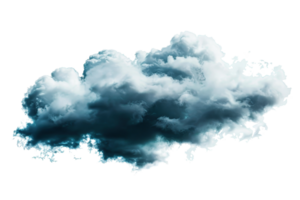Striking image of a dark cloud on a transparent background, symbolizing weather, nature, and atmosphere concepts. png