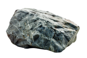 Close-up of a large, textured rock isolated on a transparent background. showcasing natural patterns and rugged surface details. png