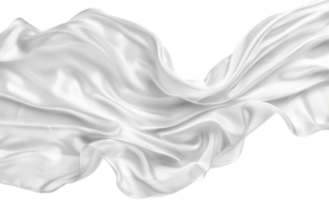 elegant wit zijde kleding stof vloeiende sierlijk, creëren zacht vouwen en glad textuur, perfect voor achtergronden of textiel ontwerpen. png