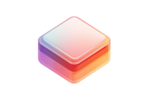 A square with a colorful border. The border is made of a material that is not transparent. The square is white in color png