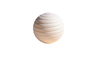 A white ball with a spiral design sits on a white background. The ball is the main focus of the image, and its design creates a sense of movement and energy png